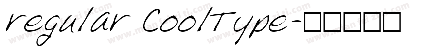 regular CoolType字体转换